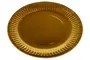 Gold Metallic Paper Plates Large 23cm Pack Of 10