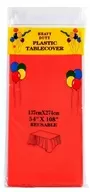 Red Plastic Tablecloth Table Cover