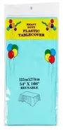 Light Blue Plastic Tablecloth Table Cover
