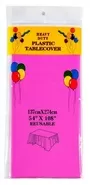 Hot Pink Plastic Tablecloth Table Cover
