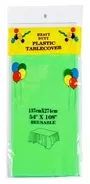 Lime Green Plastic Tablecloth Table Cover