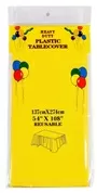 Yellow Plastic Tablecloth Table Cover