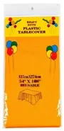 Orange Plastic Tablecloth Table Cover