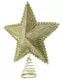 Wire Glittered Star Christmas Tree Topper Gold 2