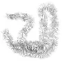 Christmas Tinsel Garland Silver X 2m