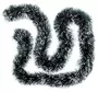 Green Tinsel With White Tips 13cm