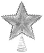 Wire Glittered Star Christmas Tree Topper Silver 1