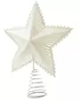 Wire Glittered Star Christmas Tree Topper White 2