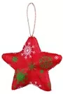 15cm Christmas Star With Snowflakes Red