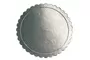 20cm Flower Edge Cake Board Silver 2mm Thick