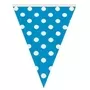 Triangle Bunting 2m Polka Dots White And Blue