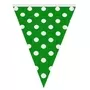 Triangle Bunting 2 Meter Polka Dots White And Green