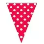 Triangle Bunting 2 Meter Polka Dots White And Cerise