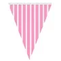 Triangle Bunting 2 Meter Stripes White And Pink