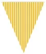 Triangle Bunting 2 Meter Stripes White And Gold