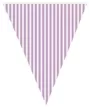 Triangle Bunting 2 Meter Stripes White And Lilac