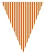Triangle Bunting 2 Meter Stripes White And Orange
