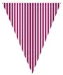Triangle Bunting 2 Meter Stripes White And Burgundy