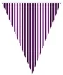 Triangle Bunting 2 Meter Stripes White And Purple