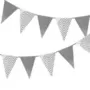 Triangle Bunting 25 Meter Metallic Silver Zigzag Pattern 3