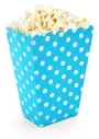 Popcorn Box With Polka Dots Blue