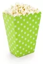 Popcorn Box With Polka Dots Green