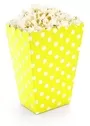 Popcorn Box With Polka Dots Yellow
