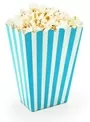 Popcorn Box With Stripes Blue