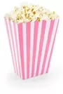 Popcorn Box With Stripes Pink