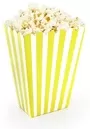 Popcorn Box With Stripes Yellow