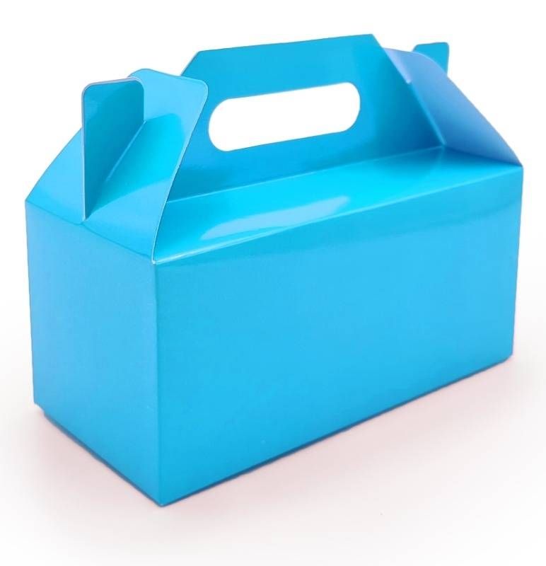 Party Box Blue Pack of 10 Party Supplies Party Boxes & Popcorn
