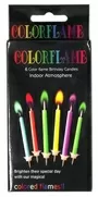 Colour Flame Candles Pack Of 6