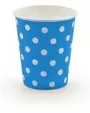 Paper Cups Polka Dots Blue Pack Of 10