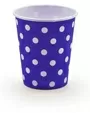 Paper Cups Polka Dots Indigo Pack Of 10