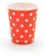 Paper Cups Polka Dots Red Pack Of 10