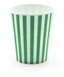 Paper Cups Stripes Green Pack Of 10