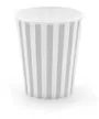 Paper Cups Stripes Grey Pack Of 10