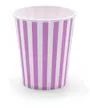 Paper Cups Stripes Lilac Pack Of 10