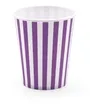 Paper Cups Stripes Purple Pack Of 10
