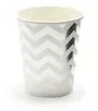 Paper Cups Metallic Silver Zigzag Pack Of 10