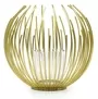 Candle Holder Wire Abstract Globe Gold 15cm 2