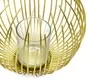 Candle Holder Wire Abstract Globe Gold 15cm 3