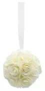 17cm Plain Rose Ball Cream 1