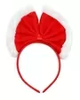 Christmas Alice Band With Red And White Bow