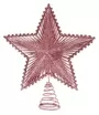 Wire Glittered Star Christmas Tree Topper Rose Pink 1