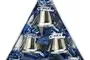 4cm Silver Christmas Bells Hanging Ornaments Pack Of 6 3