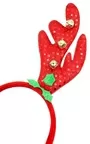 Reindeer Alice Band With Gold Bells And Mistletoe 2
