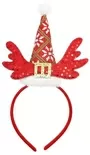 Reindeer Alice Band With Hat And Gold Buckle 1