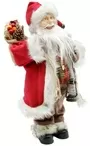 45cm Singing And Dancing Father Christmas Figurine Ornament With Bag Of Presents And Lantern 2