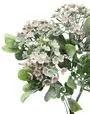Mini Flower Bunch Pink With Flocked Leaves 5 Stems 3